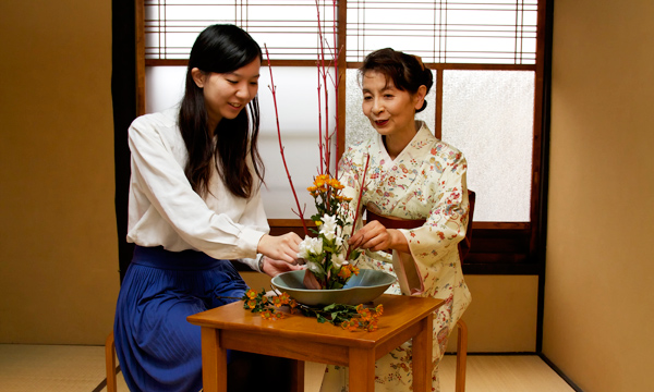 京町家でのセットプラン｢華道｣